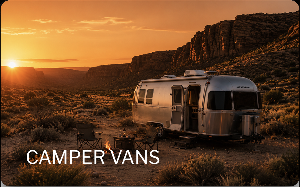 Priscilla campervan in the Tankwa Karoo